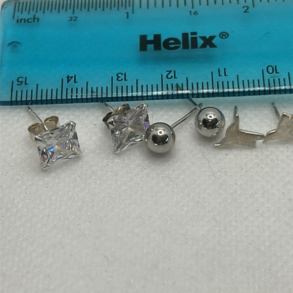 Three pairs of Silver (925) Earrings - Picture 8 of 9